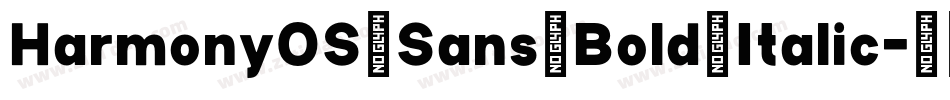 HarmonyOS_Sans_Bold_Italic字体转换