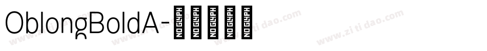 OblongBoldA字体转换