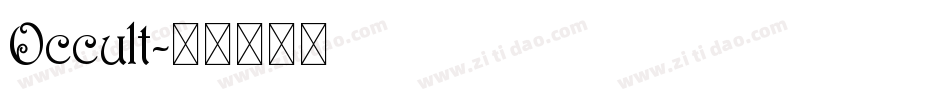 Occult字体转换