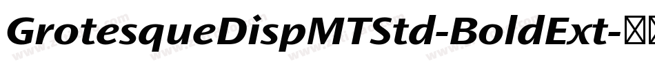 GrotesqueDispMTStd-BoldExt字体转换
