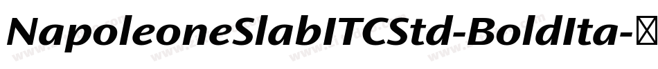 NapoleoneSlabITCStd-BoldIta字体转换