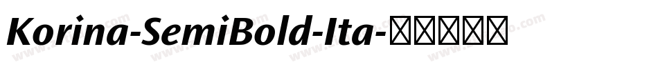 Korina-SemiBold-Ita字体转换