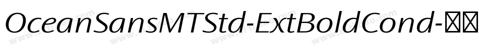 OceanSansMTStd-ExtBoldCond字体转换