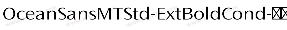 OceanSansMTStd-ExtBoldCond字体转换