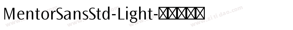 MentorSansStd-Light字体转换