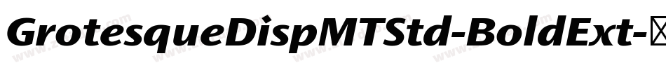 GrotesqueDispMTStd-BoldExt字体转换