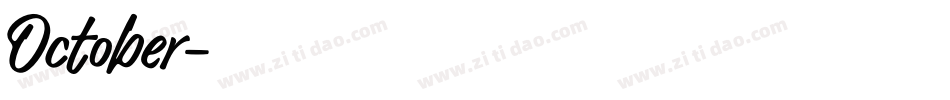 October字体转换