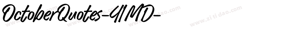OctoberQuotes-41MD字体转换
