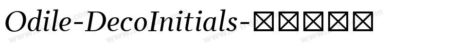 Odile-DecoInitials字体转换 Odile-DecoInitials字体转换