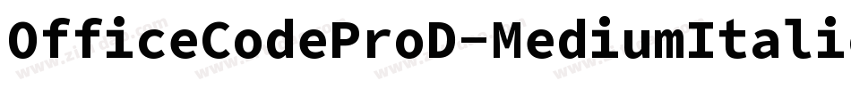 OfficeCodeProD-MediumItalic-14字体转换