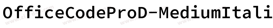 OfficeCodeProD-MediumItalic-14字体转换