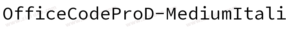 OfficeCodeProD-MediumItalic-14字体转换