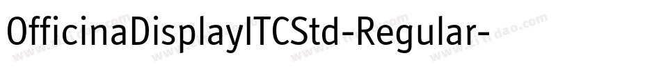 OfficinaDisplayITCStd-Regular字体转换