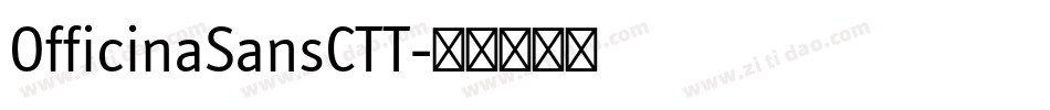 OfficinaSansCTT字体转换