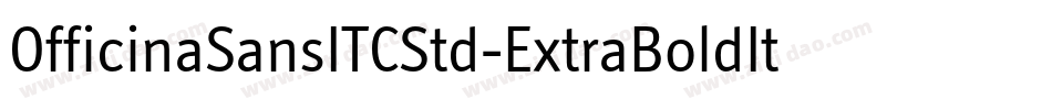OfficinaSansITCStd-ExtraBoldIta字体转换