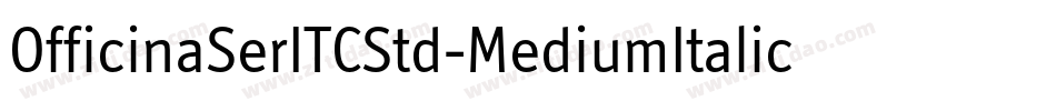 OfficinaSerITCStd-MediumItalic字体转换