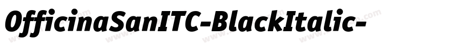 OfficinaSanITC-BlackItalic字体转换