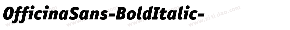 OfficinaSans-BoldItalic字体转换