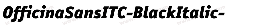 OfficinaSansITC-BlackItalic字体转换