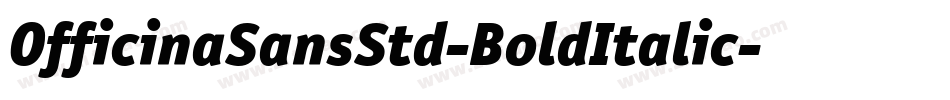 OfficinaSansStd-BoldItalic字体转换