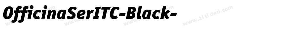 OfficinaSerITC-Black字体转换