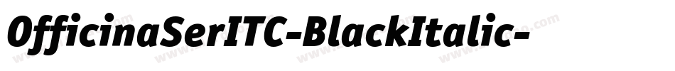 OfficinaSerITC-BlackItalic字体转换