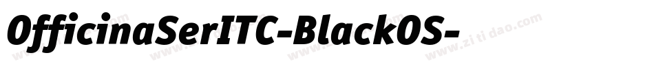 OfficinaSerITC-BlackOS字体转换