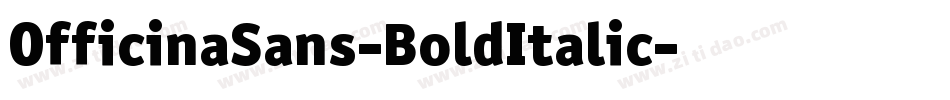 OfficinaSans-BoldItalic字体转换