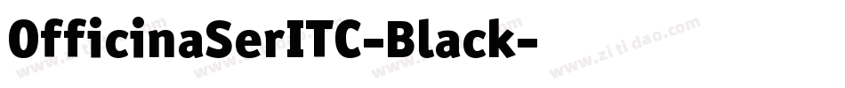 OfficinaSerITC-Black字体转换