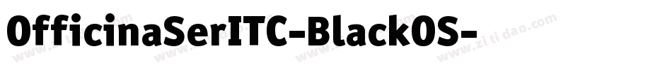 OfficinaSerITC-BlackOS字体转换