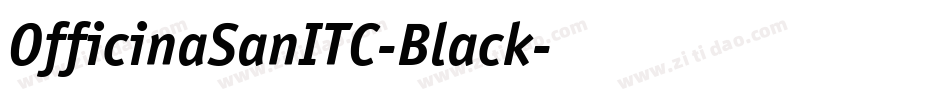 OfficinaSanITC-Black字体转换
