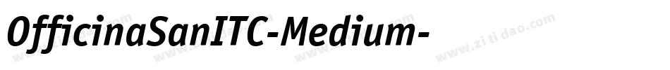 OfficinaSanITC-Medium字体转换