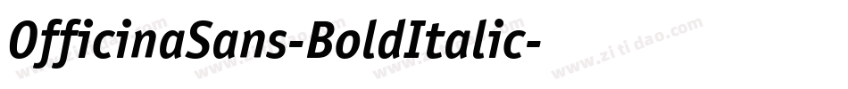 OfficinaSans-BoldItalic字体转换