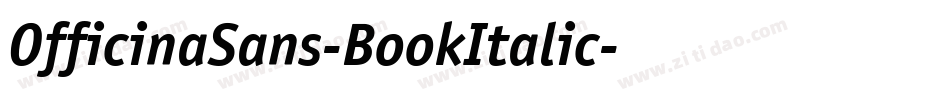 OfficinaSans-BookItalic字体转换