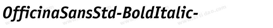 OfficinaSansStd-BoldItalic字体转换