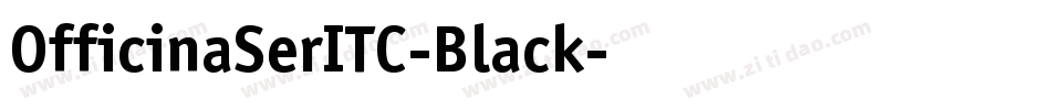 OfficinaSerITC-Black字体转换