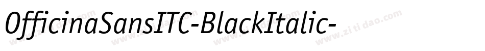 OfficinaSansITC-BlackItalic字体转换