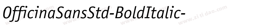 OfficinaSansStd-BoldItalic字体转换