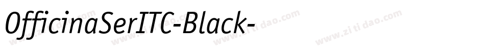 OfficinaSerITC-Black字体转换