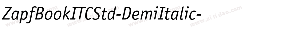 ZapfBookITCStd-DemiItalic字体转换