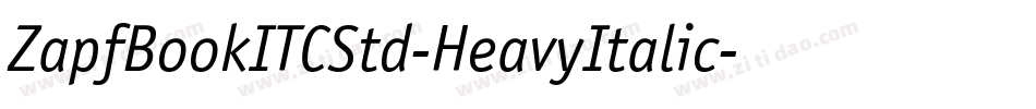 ZapfBookITCStd-HeavyItalic字体转换