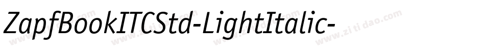 ZapfBookITCStd-LightItalic字体转换