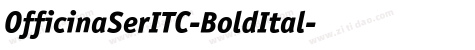 OfficinaSerITC-BoldItal字体转换