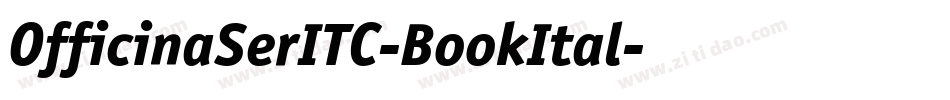 OfficinaSerITC-BookItal字体转换