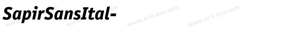 SapirSansItal字体转换