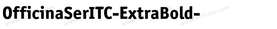 OfficinaSerITC-ExtraBold字体转换