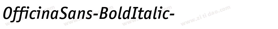OfficinaSans-BoldItalic字体转换