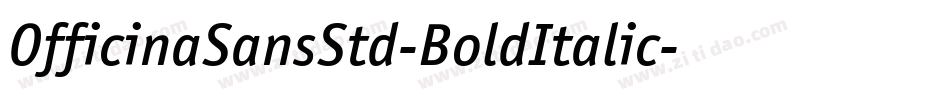 OfficinaSansStd-BoldItalic字体转换