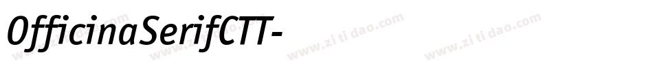 OfficinaSerifCTT字体转换