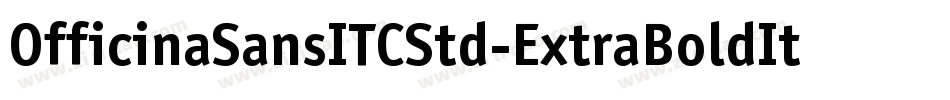 OfficinaSansITCStd-ExtraBoldIta字体转换